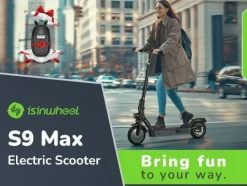 Isinwheel S9 Max Elektroroller 500W, Reichweite 35km, Smart App, LED-Bildschirm