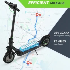 Isinwheel S9 Max Elektroroller 500W, Reichweite 35km, Smart App, LED-Bildschirm