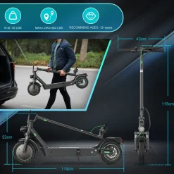 Isinwheel S9 Max Elektroroller 500W, Reichweite 35km, Smart App, LED-Bildschirm