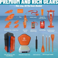 iTAOSTAR Journey Aufblasbares Stand Up Paddling Board, Extrabreit für Anfänger