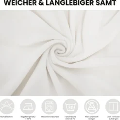 jabeick Stuhlhussen Samt 6er Set, Universell Stretch Stuhlbezug Waschbar für