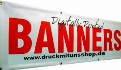 Jahrelang Haltbar! Werbebanner Werbeplane 300 cm x 70 cm mit Graphikservice!!