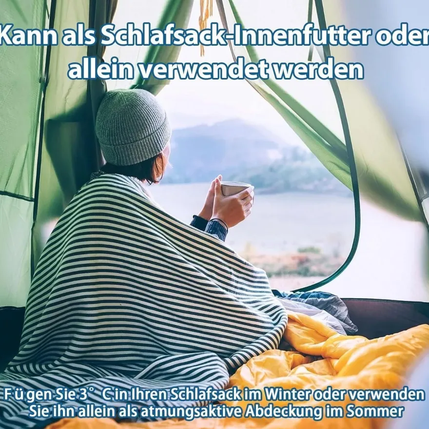 JAICOM Ultraleichter Seideschlafsack für Reise, 2in1
