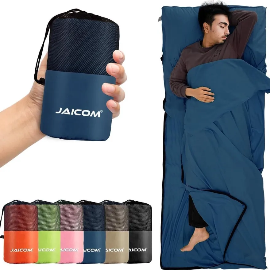 JAICOM Ultraleichter Seideschlafsack für Reise, 2in1
