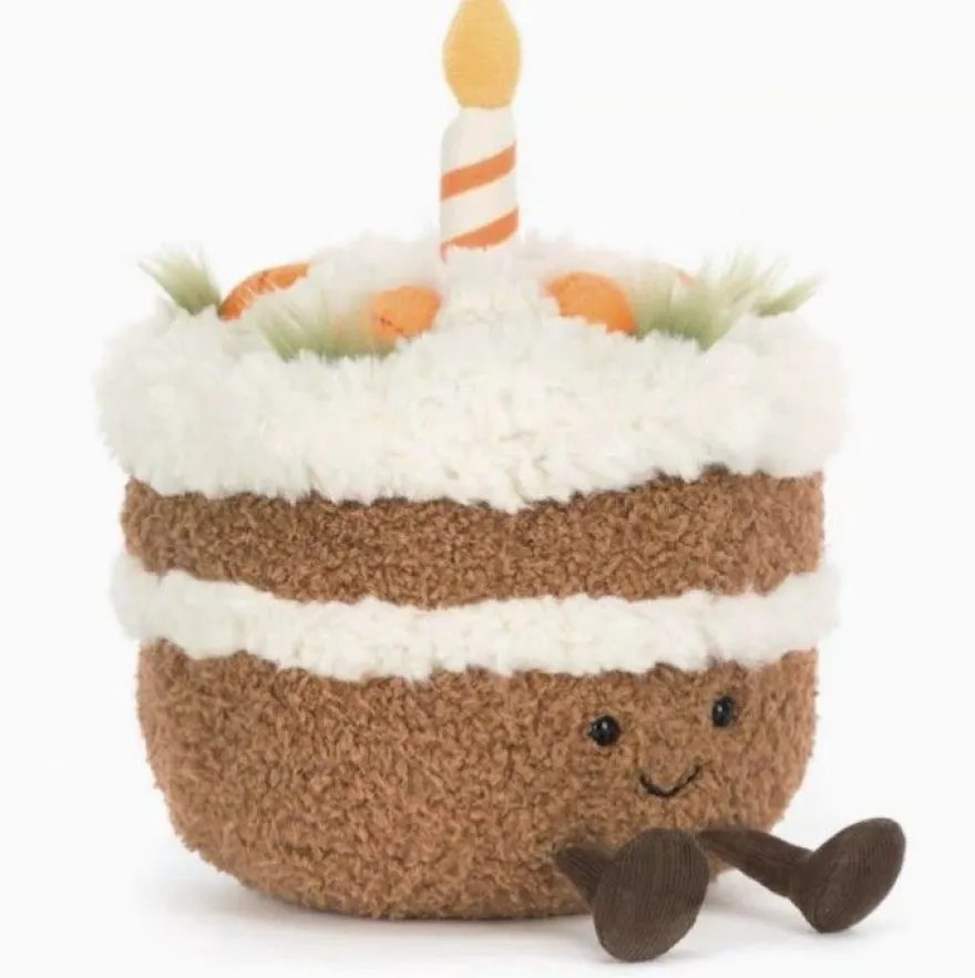 JellyCat - Brandneuer Karottenkuchen mit Etikett, 20 cm