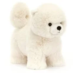 Jellycat Daphne Pomeranian Hunde Plüschtier 25cm Kuscheltier Stofftier Weiß