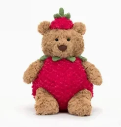 Jelly Cat - Neu mit Etikett, Erdbeer-Barcelona-Bär, 26 cm