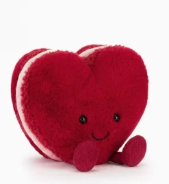 Jelly Cat - Neu mit Etikett, herzförmig, Macaron-Rot, 15 cm