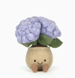 Jellycat-Plüschtier mit Verpackungsbeutel, Hortensien-Topfpflanze, 21 cm