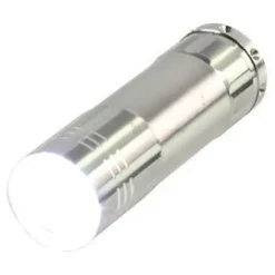 JES Collection 9x LED Mini Aluminium High Power Taschenlampe Lampe Leuchte silber