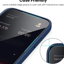 JETech Displayschutzfolie für iPhone 12/12 Pro 6,1 Zoll, 3 Stück, Gehärtetes