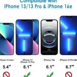 JETech iPhone 13/13 Pro Schutzfolie 6,1 Zoll Gehärtetem Glas 3er Pack