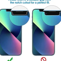 JETech iPhone 13/13 Pro Schutzfolie 6,1 Zoll Gehärtetem Glas 3er Pack