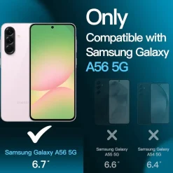 JETech Schutzfolie für Samsung Galaxy A56 5G, 3 Stück, 9H Gehärtetes Glas