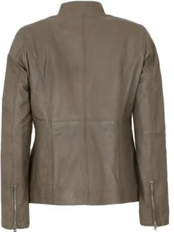 Jilani - Damen Lederjacke Lammnappa dark sand