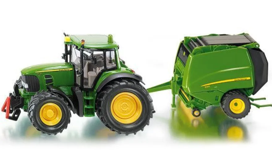 John Deere Traktor mit Ballenpresse, Siku Super Serie, Art.1665
