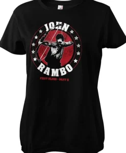 John Rambo Bow Girly Tee Damen T-Shirt Black