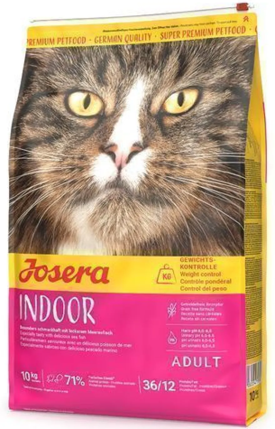 Josera Indoor 10kg Cat Katzen Trockenfutter Getreidefrei Sterilisiert Anti Hairball