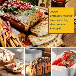Joyfair Kastenform 3er Set, Edelstahl Brotbackform für Brot/Kuchen/Toast