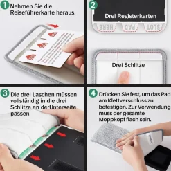 Joymoop Wischmopp Eimer Auswringer Set 8 Mikrofaser-Pads verlängerter Griff