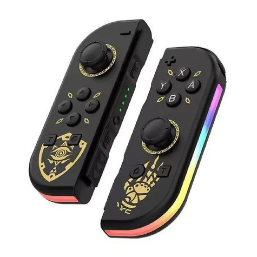 Joypad (L/R) kompatibel mit Switch, Gamepad Controller mit LED/Turbo/Wake-up/Screensh