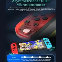 Joypad (L/R) kompatibel mit Switch, Gamepad Controller mit LED/Turbo/Wake-up/Screensh
