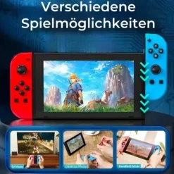 Joypad (L/R) kompatibel mit Switch, Gamepad Controller mit LED/Turbo/Wake-up/Screensh
