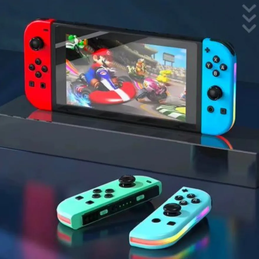 Joypad (L/R) kompatibel mit Switch, Gamepad Controller mit LED/Turbo/Wake-up/Screensh