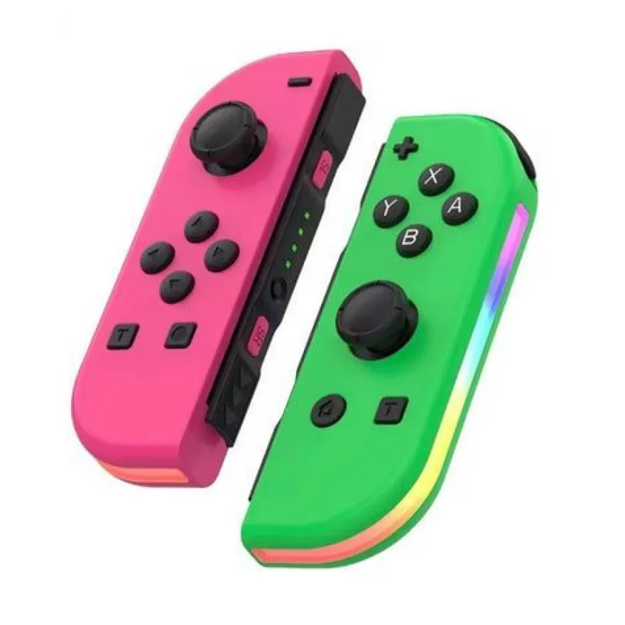 Joypad (L/R) kompatibel mit Switch, Gamepad Controller mit LED/Turbo/Wake-up/Screensh