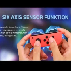 Joypad (L/R) kompatibel mit Switch, Gamepad Controller mit LED/Turbo/Wake-up/Screensh