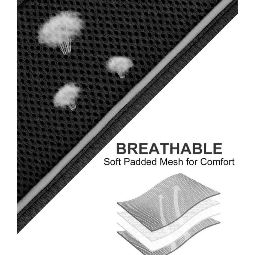 Joytale Hundegeschirr XL Schwarz, Reflektierend & Gepolstert, Air-Mesh