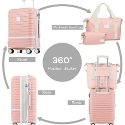 Joyway Kofferset 3tlg Hartschalen Trolley mit TSA-Schloss, 4-Zwillingrollen