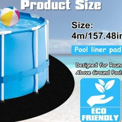 Judanna Pool Bodenplane Rund 4m/13.12ft - Robuste Bodenschutzplane für Easy Set