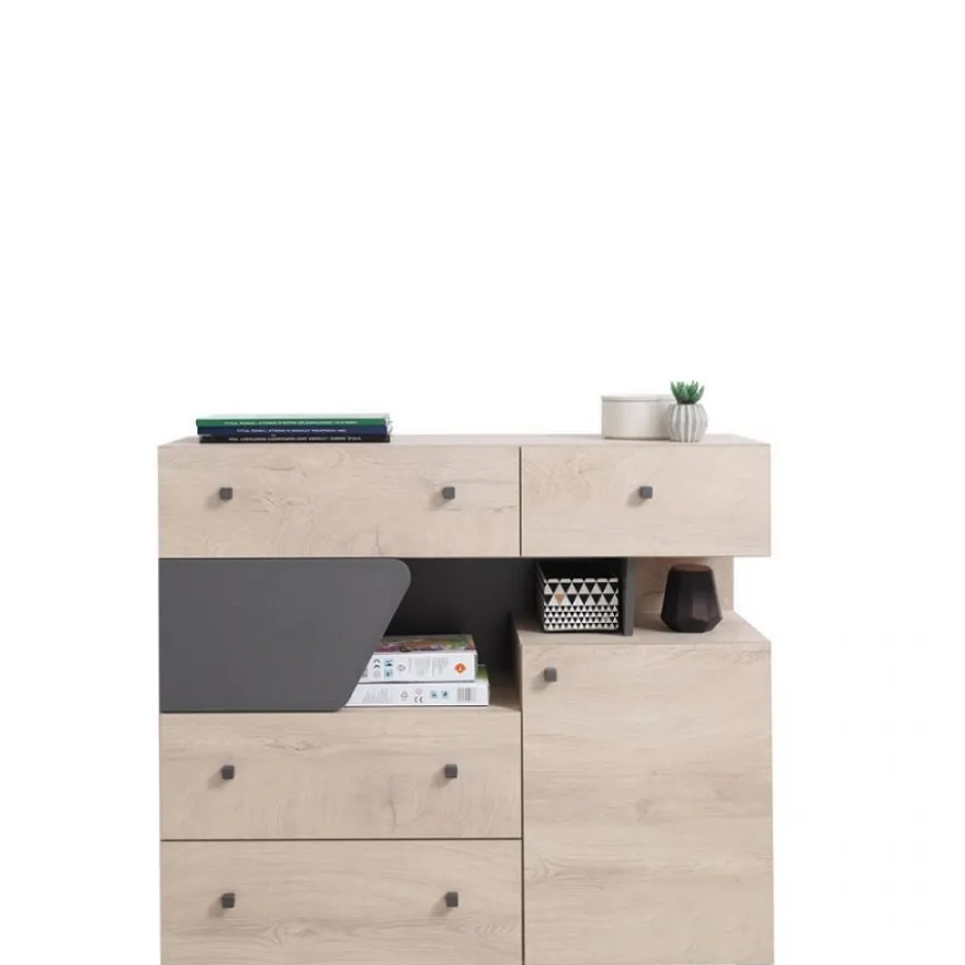 Jugendzimmer Kinderzimmer komplett Davis Set A 5-tlg. Schrank, Schreibtisch, Regale