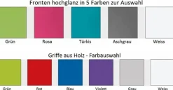 Jugendzimmer Kinderzimmer komplett Gerome Set C 7-tlg. Hochglanz Farbauswahl