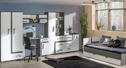 Jugendzimmer Kinderzimmer komplett Alex Set E Farbauswahl Schrank Schreibtisch Bett