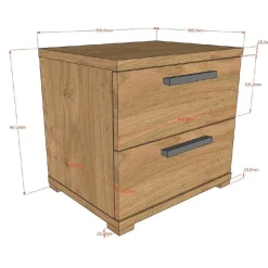 Jugendzimmer Set Keelia Eiche mit Bett Kleiderschrank