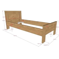 Jugendzimmer Set Keelia Eiche mit Bett Kleiderschrank