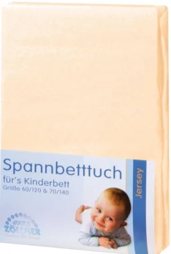 Julius Zöllner Spannbetttuch apricot Jersey 70 x 140 cm