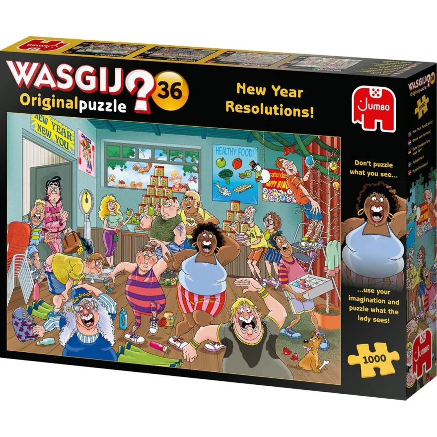 JUMBO 25000 Wasgij Original 36 Neujahres Vorsätze 1000 Teile Puzzle