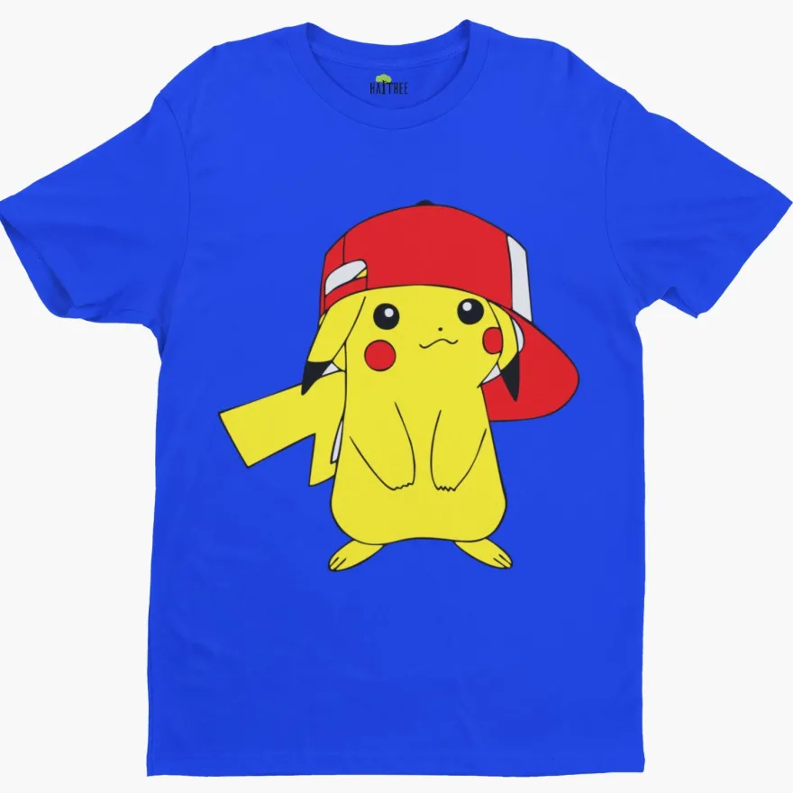 Jungen Bio Baumwolle Kinder T-Shirt Pokemon Pikachu Cappy Pokeball Pika Comic
