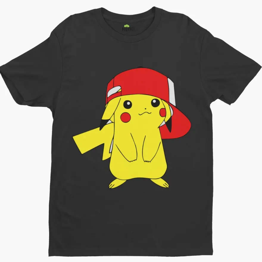 Jungen Bio Baumwolle Kinder T-Shirt Pokemon Pikachu Cappy Pokeball Pika Comic