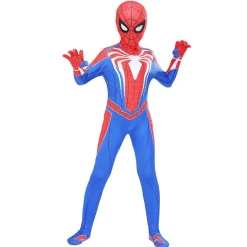 Jungen Kinder Spider Man Cosplay Kostum Superheld Overall Jumpsuit Spielanzug*