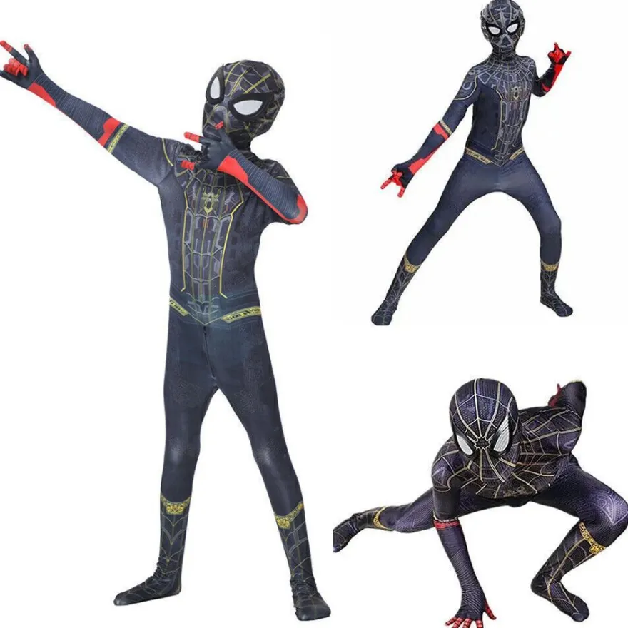 Jungen Spiderman Kostum Maske Karneval Fasching Cosplay Party Kinder Kleidung