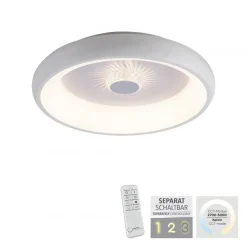 JUST LIGHT 14384-16 Deckenleuchte Vertigo weiß CCT Kristalleffekt 47cm