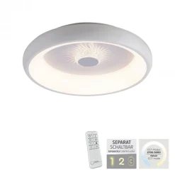 JUST LIGHT 14384-16 Deckenleuchte Vertigo weiß CCT Kristalleffekt 47cm