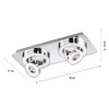 JUST LIGHT 14521-17 LED Deckenleuchte TIM 2-flammig 3000K chrom