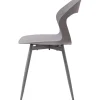 JZGORC 6er Set Esszimmerstühle Grau, skandinavisches Design mit Metallbeinen