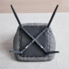JZGORC 2er-Set Esszimmerstuhl aus Leinen mit Schwarzen Metallbeinen