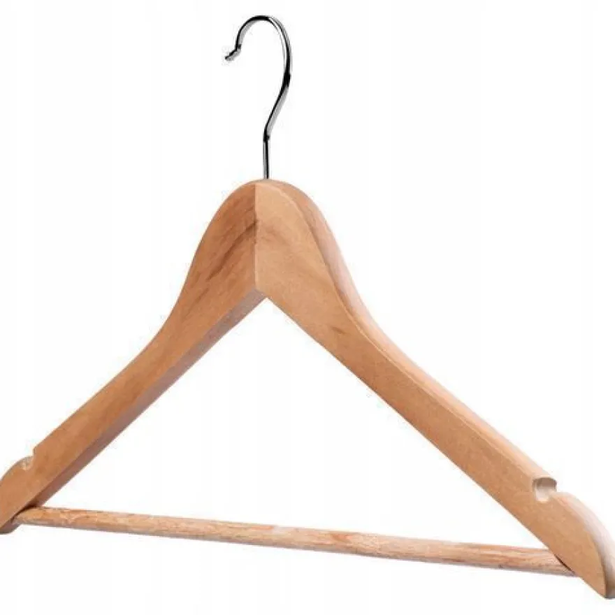 KADAX Kleiderbügel mit Zwei Einkerbungen aus Holz, Garderobenbügel für Kleidung